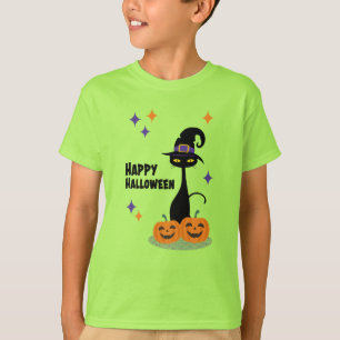 T-shirt Chat d'Halloween atomique du milieu du siècle