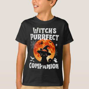 T-shirt Chat d'Halloween fect compagnon de sorcière