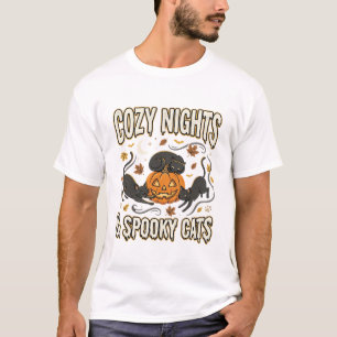 T-shirt Chat d'Halloween Magie d'Automne