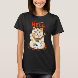 T-shirt Chat Diabolique à Trois Yeux Diable Occulte Satani