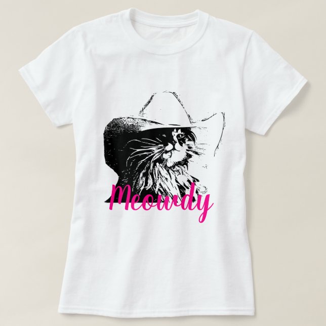 T-shirt Chat d'image de vecteur avec le casquette de (Design devant)