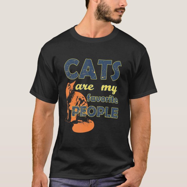 T-shirt Chat Dit Pour Les Propriétaires De Chat (Devant)