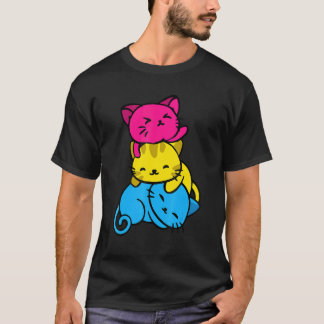 T-shirt Chat Drapeau pansexuel LGBT Chats Mois de la fiert