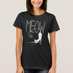 T-shirt Chat drôle - Chat Meow Stylisé de chat