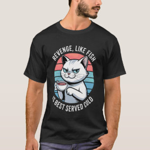 T-shirt Chat Drôle Chats Chatons Buveur de Café Sarcastiqu