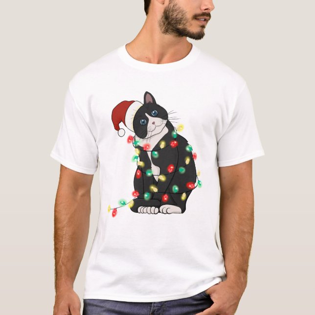 T-shirt Chat Drôle Cute Catmas (Devant)