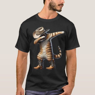 T-shirt Chat drôle de cowgirl faisant le dab Western Count