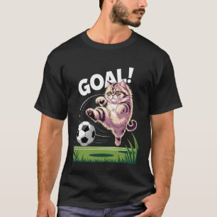 T-shirt Chat drôle de football But de football Humour spor