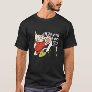 T-shirt Chat Drôle de Karaté Combat Chaton Kitty Combattan