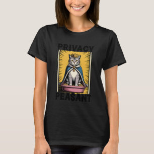 T-shirt Chat drôle de paysan de confidentialité Amateur de