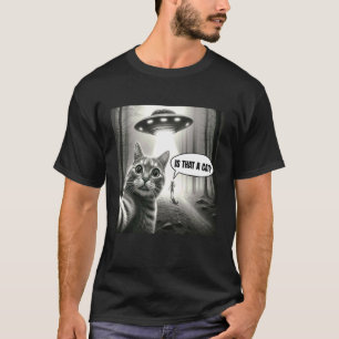 T-shirt Chat drôle de selfie avec un graphique d'OVNI alie