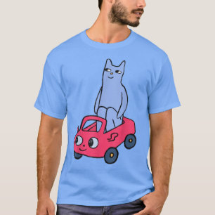 T-shirt Chat drôle en voiture 