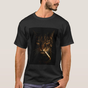 T-shirt Chat drôle fumant cigarette Kitty Gen Z Mème Adult