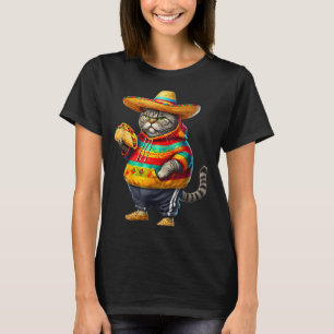 T-shirt Chat drôle gros cinq de mayo gros chaton chat avec