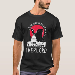 T-shirt Chat Drôle - Ma Vie Est Dirigée Par Un Petit Trou