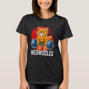 T-shirt Chat Drôle Meowscles Gym Haltérophilie Amateurs de