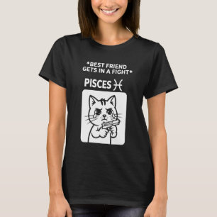 T-shirt Chat drôle Poissons Constellation Signe du zodiaqu