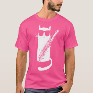 T-shirt Chat drôle Porter des lunettes de soleil Jouer de