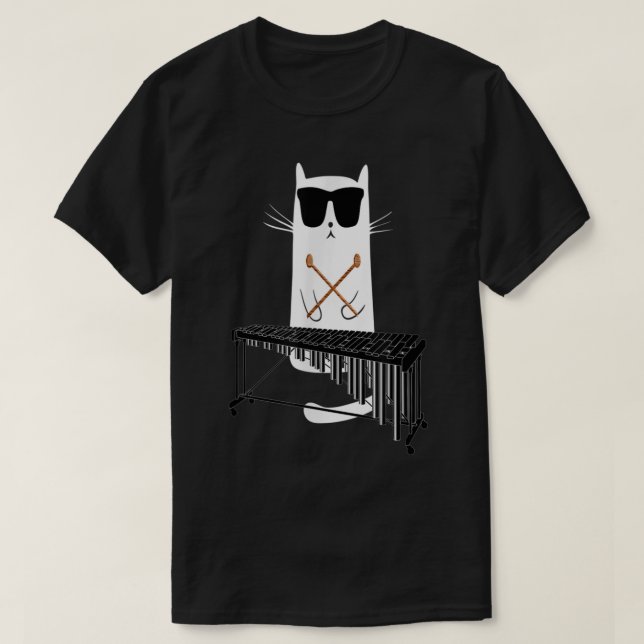T-shirt Chat drôle Porter des lunettes de soleil Jouer Mar (Design devant)