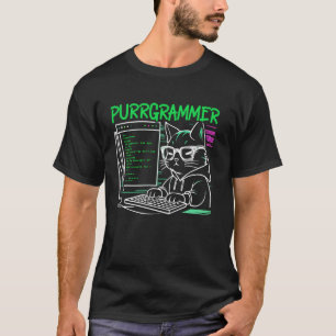 T-shirt Chat Drôle Programmeur Codeur Programmation Inform