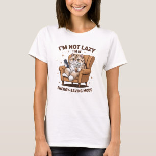 T-shirt Chat Drôle Sarcasique Sassy Paresseux