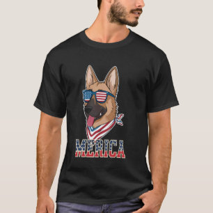 T-shirt Chat du 4 juillet Merica - Chat Meowica Drapeau am