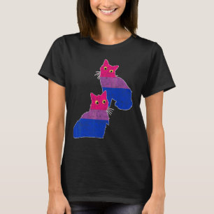 T-shirt Chat du drapeau bisexuel Mois de la fierté Bi Lgbt