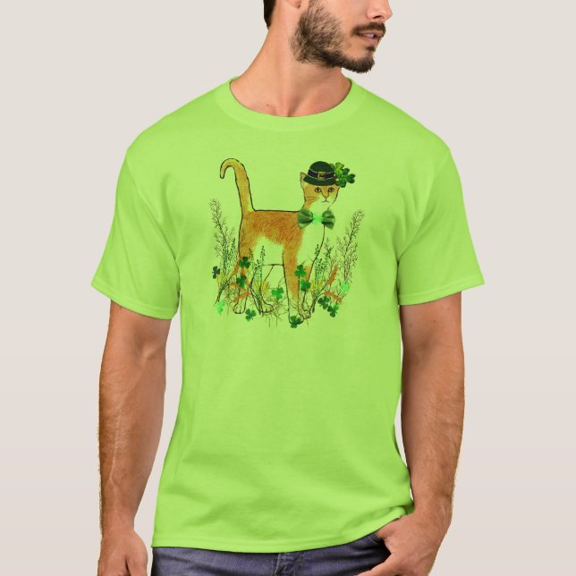 T-shirt Chat du jour de St Patrick (Devant)