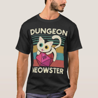 T-shirt Chat Dungeon Meowster Vintage