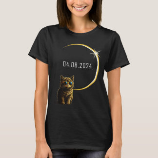 T-shirt Chat Éclipse Solaire Totale 2024 Totalité Drôle Ch