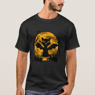 T-shirt Chat effrayant, Halloween drôle, chaton portant un