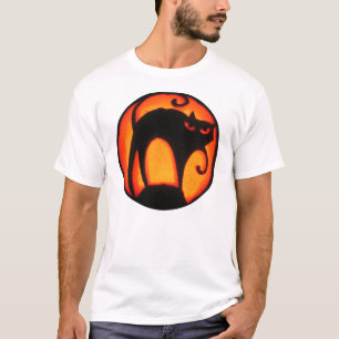 T-shirt Chat effrayant Jack-o'-lantern de Halloween