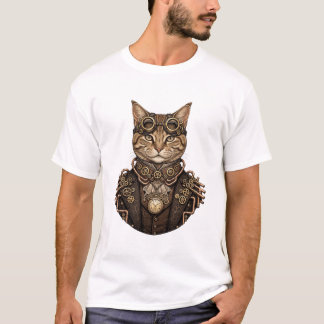 T-shirt Chat élégant Steampunk - Chat gentleman victorien