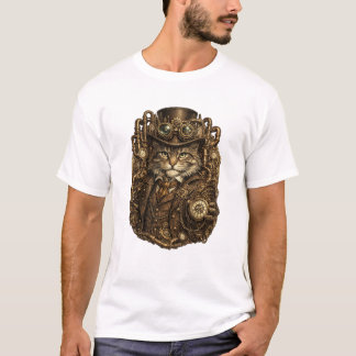 T-shirt Chat élégant Steampunk | Mécanique Victorienne