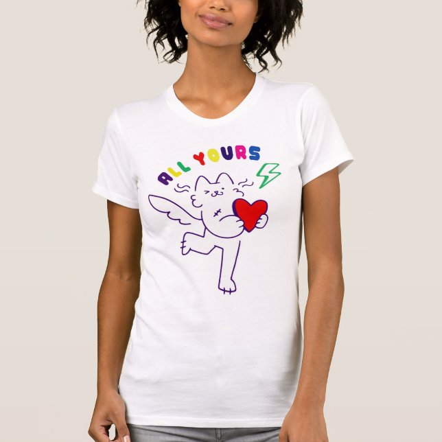 T-shirt Chat en amour (Devant)