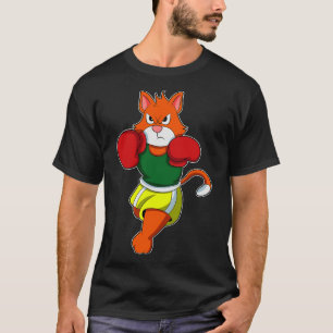 T-shirt Chat en Boxeur avec gants de boxe