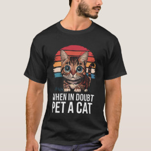 T-shirt Chat En cas de doute caresse un chat