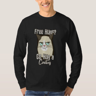 T-shirt Chat En Colère Accroche Un Cactus