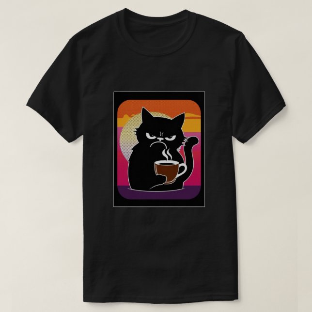 T-shirt Chat en colère Joe 3 blk Mens (Design devant)