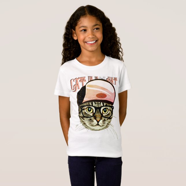 T-Shirt Chat en da Casquette (Devant entier)