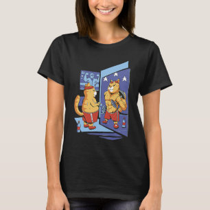 T-shirt Chat en forme se musclant Cool