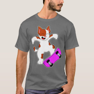 T-shirt Chat en patineur avec planche à roulettes 3