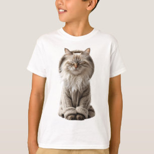 T-shirt Chat en peluche méditant dans un pull douillet pou