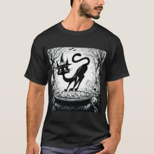 T-shirt Chat en sorcière