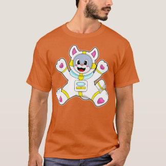 T-shirt Chat en tant qu'astronaute en costume