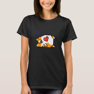 T-shirt Chat Endormi 8 Bit Jeu Vidéo  Joueurs Design Pixel