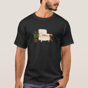 T-shirt Chat endormi. Chaise, Image, art, abstrait, chat l