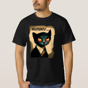 T-shirt Chat Ennuyé Par L'Homme   Art pour Amoureux des ch