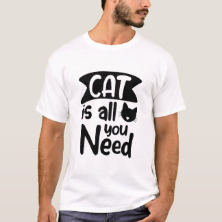 T-shirt Chat Est Tout Ce Drôle Que Vous Avez Besoin Chat D