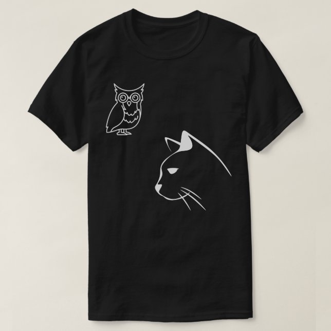 T-shirt Chat et Chouette 1 (Design devant)